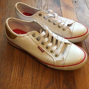 Levi white tennis shoes